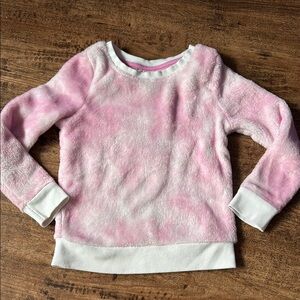 Pink and White Fuzzy Sweatshirt